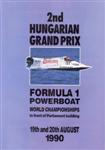 Programme cover of Budapest, 20/08/1990