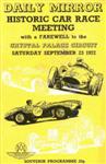Programme cover of Crystal Palace Circuit, 23/09/1972
