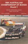 Programme cover of Adelaide International Raceway, 26/07/1981