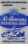 Programme cover of Adelaide International Raceway, 11/02/1979
