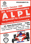 Programme cover of Alpl Hill Climb, 09/10/1988