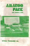 Programme cover of Amaroo Park Raceway, 12/03/1978