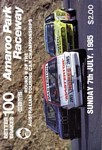 Programme cover of Amaroo Park Raceway, 07/07/1985