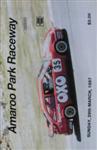 Programme cover of Amaroo Park Raceway, 29/03/1987