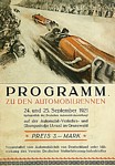 Programme cover of AVUS (Automobil-Verkehrs- und &Uuml;bungsstra&szlig;e), 25/09/1921