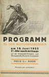Programme cover of AVUS (Automobil-Verkehrs- und &Uuml;bungsstra&szlig;e), 10/06/1922