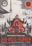 Programme cover of AVUS (Automobil-Verkehrs- und &Uuml;bungsstra&szlig;e), 28/09/1952