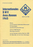 Programme cover of AVUS (Automobil-Verkehrs- und &Uuml;bungsstra&szlig;e), 27/06/1965