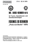 Programme cover of AVUS (Automobil-Verkehrs- und &Uuml;bungsstra&szlig;e), 22/06/1975