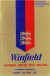 Programme cover of Baypark Raceway, 02/04/1972