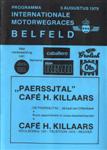 Programme cover of Belfeld, 05/08/1979