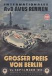 Programme cover of AVUS (Automobil-Verkehrs- und &Uuml;bungsstra&szlig;e), 25/09/1955