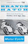 Programme cover of Brands Hatch Circuit, 23/09/1962