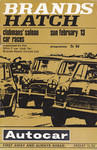 Programme cover of Brands Hatch Circuit, 13/02/1966