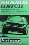 Programme cover of Brands Hatch Circuit, 20/03/1966