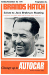 Programme cover of Brands Hatch Circuit, 29/11/1970
