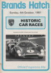 Programme cover of Brands Hatch Circuit, 04/10/1981