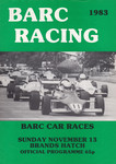 Programme cover of Brands Hatch Circuit, 13/11/1983