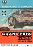 Programme cover of Brno Circuit, 16/05/1976