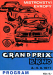 Programme cover of Brno Circuit, 05/06/1977