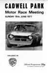 Programme cover of Cadwell Park Circuit, 19/06/1977