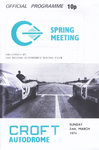 Programme cover of Croft Circuit, 24/03/1974