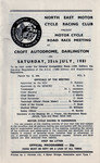 Programme cover of Croft Circuit, 25/07/1981