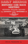 Programme cover of Crystal Palace Circuit, 25/09/1971
