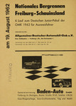 Programme cover of Freiburg Hill Climb, 19/08/1962