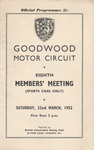 Programme cover of Goodwood Motor Circuit, 22/03/1952