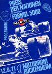 Programme cover of Hockenheimring, 12/09/1971