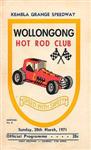 Programme cover of Kembla Grange Speedway, 28/03/1971
