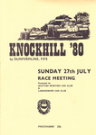 Programme cover of Knockhill Racing Circuit, 27/07/1980