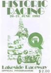Programme cover of Lakeside International Raceway, 21/06/1992