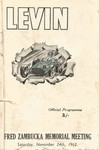 Programme cover of Levin Motor Racing Circuit, 24/11/1962