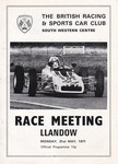 Programme cover of Llandow Circuit, 31/05/1971