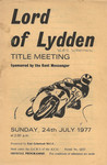 Programme cover of Lydden Hill Race Circuit, 24/07/1977