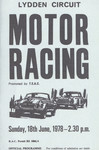 Programme cover of Lydden Hill Race Circuit, 18/06/1978
