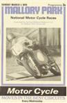 Programme cover of Mallory Park Circuit, 01/03/1970