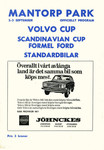Programme cover of Mantorp Park, 03/09/1972