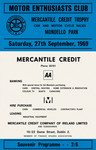 Programme cover of Mondello Park, 27/09/1969