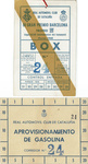 Ticket for Montjuïc, 31/03/1968