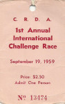 Ticket for Mosport Park, 19/09/1959