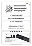Programme cover of N&uuml;rburgring, 11/10/1997