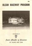 Programme cover of Olean Raceway, 1959