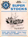 Programme cover of Orange Show Speedway, 12/08/1972