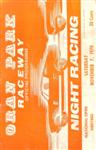 Programme cover of Oran Park Raceway, 07/11/1970