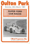 Programme cover of Oulton Park Circuit, 28/03/1981