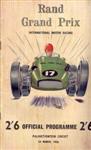Programme cover of Palmietfontein Circuit, 24/03/1956