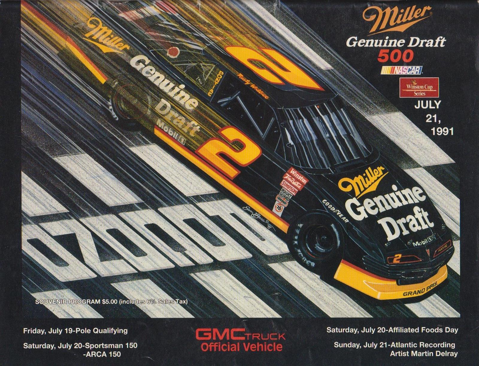 Programme cover of Pocono Raceway, 21/07/1991